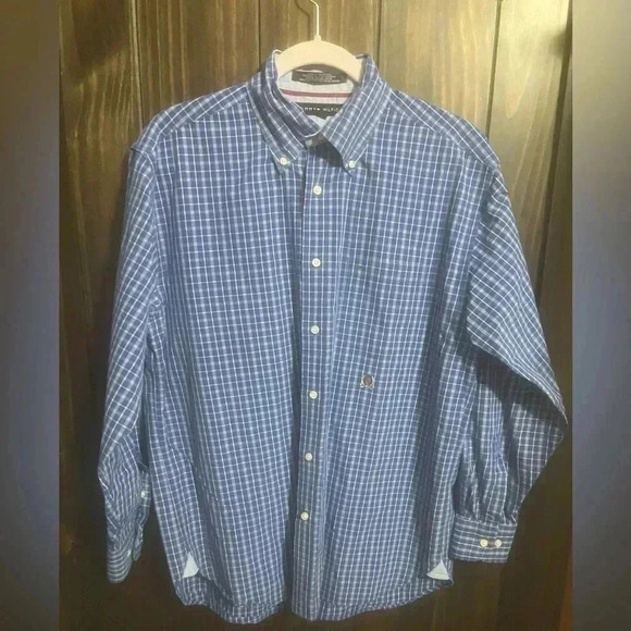 Tommy Hilfiger Plaid Button Down Long Sleeve Shirt Crest Men’s Size: Medium - Picture 6 of 12
